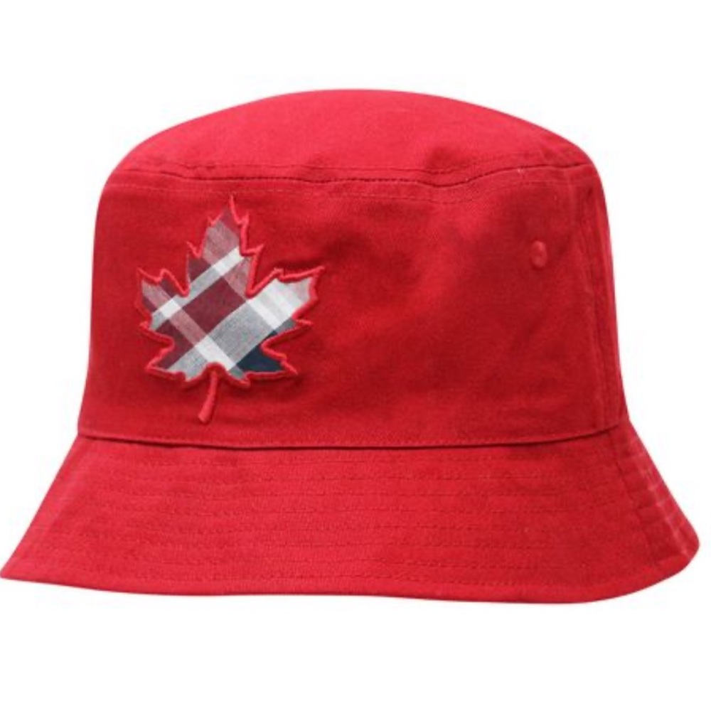 Canadiana True North Red Maple Leaf Bucket Hat